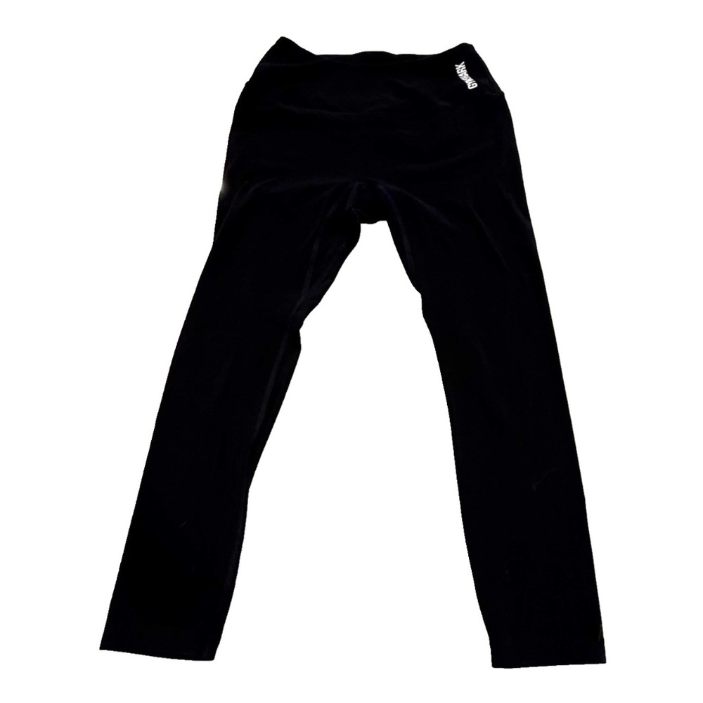 GYMSHARK Women's Cropped Yoga Leggings; Logo; Black; Size Small